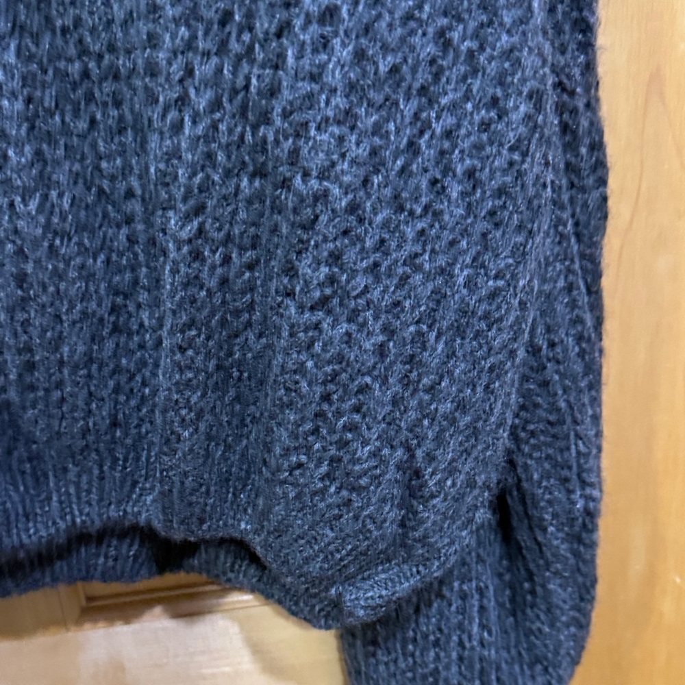 Simple Dark Gray Crew Neck Sweater - Picture 9 of 16